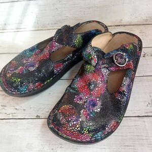 Alegria Clogs Size 39 Multicolor Sparkle